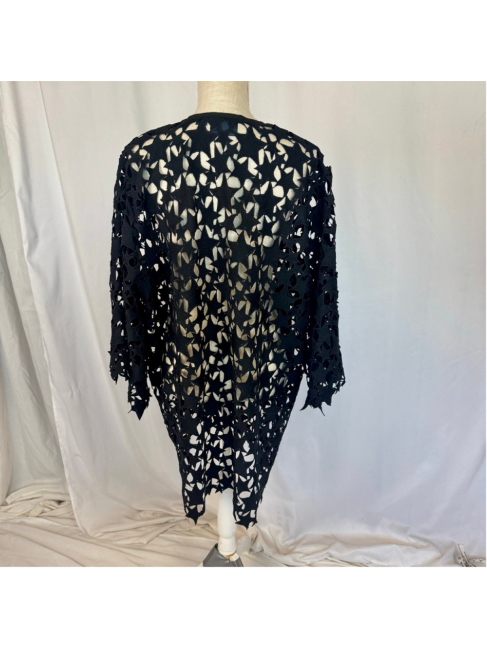Maeve Star Cutwork Mini Kaftan
Black One Size Women's Coverup Blouse - Picture 5 of 12